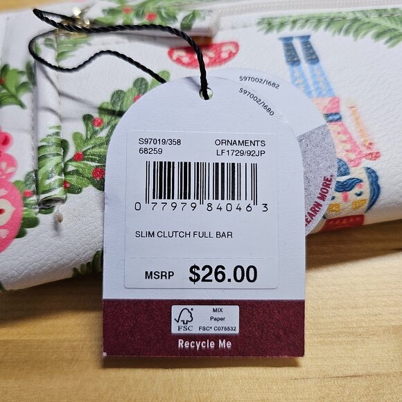 Mundi Womens Rfid Blocking Slim Fold Nutcracker Wallet - New with Tags! - Picture 5 of 6